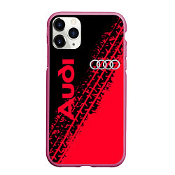 Чехол iPhone 11 Pro матовый Audi, цвет: 3D-малиновый