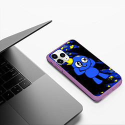 Чехол iPhone 11 Pro матовый Радужные друзья Синий, цвет: 3D-фиолетовый — фото 2