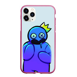 Чехол iPhone 11 Pro матовый Blue Rainbow Friends, цвет: 3D-малиновый