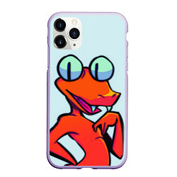 Чехол iPhone 11 Pro матовый Оранжевый - Радужные друзья, цвет: 3D-светло-сиреневый