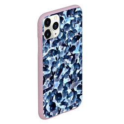 Чехол iPhone 11 Pro матовый Новогдние кролики, цвет: 3D-розовый — фото 2