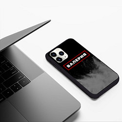 Чехол iPhone 11 Pro матовый Валерия - в красной рамке на темном, цвет: 3D-черный — фото 2