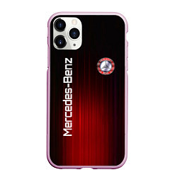 Чехол iPhone 11 Pro матовый Mercedes-Benz art, цвет: 3D-розовый