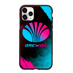 Чехол iPhone 11 Pro матовый Daewoo - neon gradient, цвет: 3D-черный