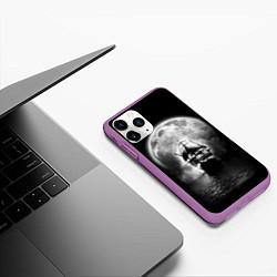 Чехол iPhone 11 Pro матовый Корабль в ночи, цвет: 3D-фиолетовый — фото 2