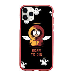 Чехол iPhone 11 Pro матовый Born to die, цвет: 3D-красный