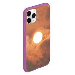 Чехол iPhone 11 Pro матовый Бронзовое солнце, цвет: 3D-фиолетовый — фото 2