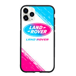 Чехол iPhone 11 Pro матовый Land Rover neon gradient style, цвет: 3D-черный