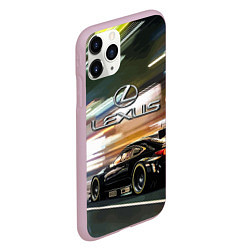 Чехол iPhone 11 Pro матовый Lexus - скорость режим, цвет: 3D-розовый — фото 2