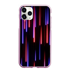 Чехол iPhone 11 Pro матовый Метеоритный дождь, цвет: 3D-розовый