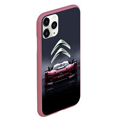 Чехол iPhone 11 Pro матовый Citroen - Racing team - Motorsport, цвет: 3D-малиновый — фото 2