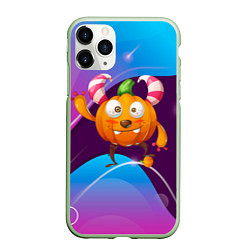 Чехол iPhone 11 Pro матовый Тыква с мандаринкой