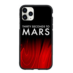 Чехол iPhone 11 Pro матовый Thirty Seconds to Mars red plasma