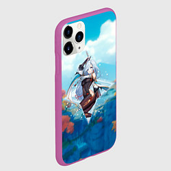 Чехол iPhone 11 Pro матовый Шень Хэ в примогеме, цвет: 3D-фиолетовый — фото 2