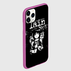 Чехол iPhone 11 Pro матовый Serial Experiments Lain, цвет: 3D-фиолетовый — фото 2