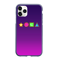 Чехол iPhone 11 Pro матовый Жопа геометрическими фигурами, цвет: 3D-серый
