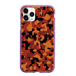 Чехол iPhone 11 Pro матовый Камуфляж Common Orange, цвет: 3D-фиолетовый