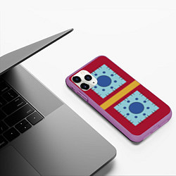 Чехол iPhone 11 Pro матовый Луффи One Piece - Вано, цвет: 3D-фиолетовый — фото 2