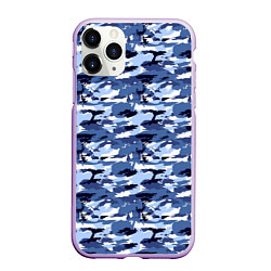 Чехол iPhone 11 Pro матовый Камуфляж Navi Camo, цвет: 3D-сиреневый