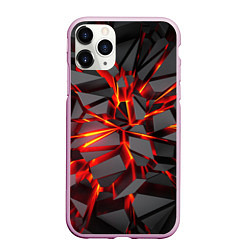 Чехол iPhone 11 Pro матовый Неоновый блеск, цвет: 3D-розовый