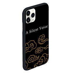 Чехол iPhone 11 Pro матовый A Silent Voice anime clouds, цвет: 3D-черный — фото 2