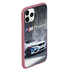 Чехол iPhone 11 Pro матовый BMW M4 GT4 - racing team - motorsport, цвет: 3D-малиновый — фото 2