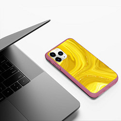 Чехол iPhone 11 Pro матовый Янтарь, цвет: 3D-малиновый — фото 2
