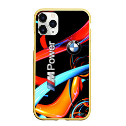 Чехол iPhone 11 Pro матовый BMW M Power - Germany, цвет: 3D-желтый