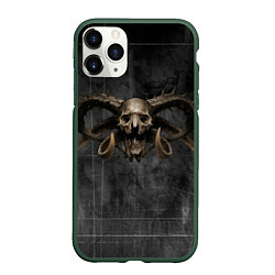 Чехол iPhone 11 Pro матовый The bones, цвет: 3D-темно-зеленый