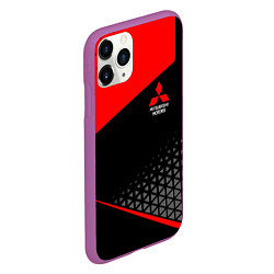 Чехол iPhone 11 Pro матовый Mitsubishi - Sportwear, цвет: 3D-фиолетовый — фото 2
