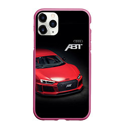 Чехол iPhone 11 Pro матовый Audi quattro ABT autotuning, цвет: 3D-малиновый