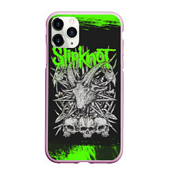 Чехол iPhone 11 Pro матовый Slipknot green logo