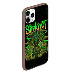 Чехол iPhone 11 Pro матовый Slipknot green satan, цвет: 3D-коричневый — фото 2