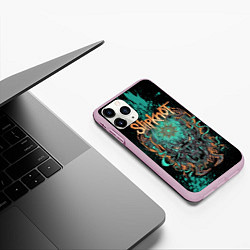 Чехол iPhone 11 Pro матовый Slipknot monster, цвет: 3D-розовый — фото 2