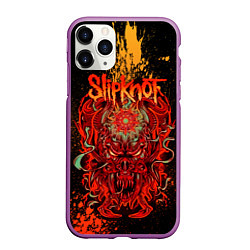 Чехол iPhone 11 Pro матовый Slipknot - red monster