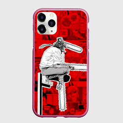 Чехол iPhone 11 Pro матовый Человек- бензопила : Кадры манги