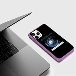 Чехол iPhone 11 Pro матовый Круги на воде, цвет: 3D-фиолетовый — фото 2