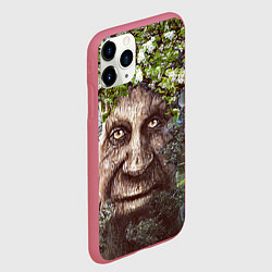 Чехол iPhone 11 Pro матовый Мудрое Таинственное Дерево, цвет: 3D-малиновый — фото 2