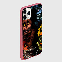 Чехол iPhone 11 Pro матовый Five Nights at Freddys, цвет: 3D-малиновый — фото 2