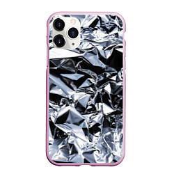 Чехол iPhone 11 Pro матовый Aesthetic visual art silver, цвет: 3D-розовый