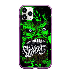 Чехол iPhone 11 Pro матовый Slipknot - green monster по