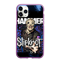 Чехол iPhone 11 Pro матовый Slipknot hammer blue, цвет: 3D-фиолетовый