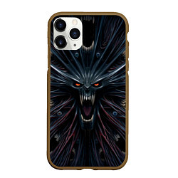 Чехол iPhone 11 Pro матовый Scream alien monster, цвет: 3D-коричневый