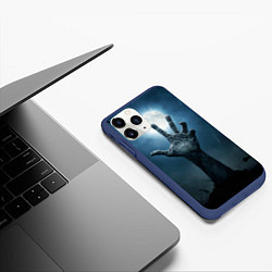 Чехол iPhone 11 Pro матовый Zombie night party, цвет: 3D-тёмно-синий — фото 2