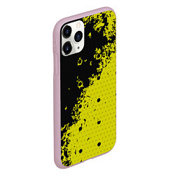 Чехол iPhone 11 Pro матовый Black & Yellow, цвет: 3D-розовый — фото 2