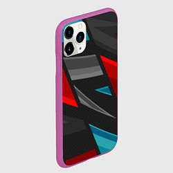 Чехол iPhone 11 Pro матовый Абстракция, цвет: 3D-фиолетовый — фото 2