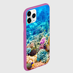 Чехол iPhone 11 Pro матовый Дно морское, цвет: 3D-фиолетовый — фото 2