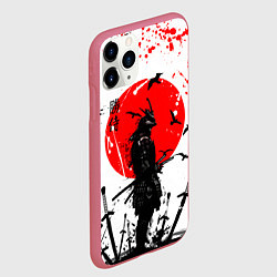 Чехол iPhone 11 Pro матовый Самурай хранитель, цвет: 3D-малиновый — фото 2
