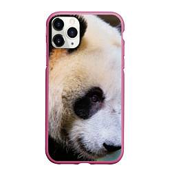 Чехол iPhone 11 Pro матовый Загадочная панда, цвет: 3D-малиновый