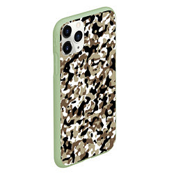 Чехол iPhone 11 Pro матовый Камуфляж зимний лес - мелкий, цвет: 3D-салатовый — фото 2